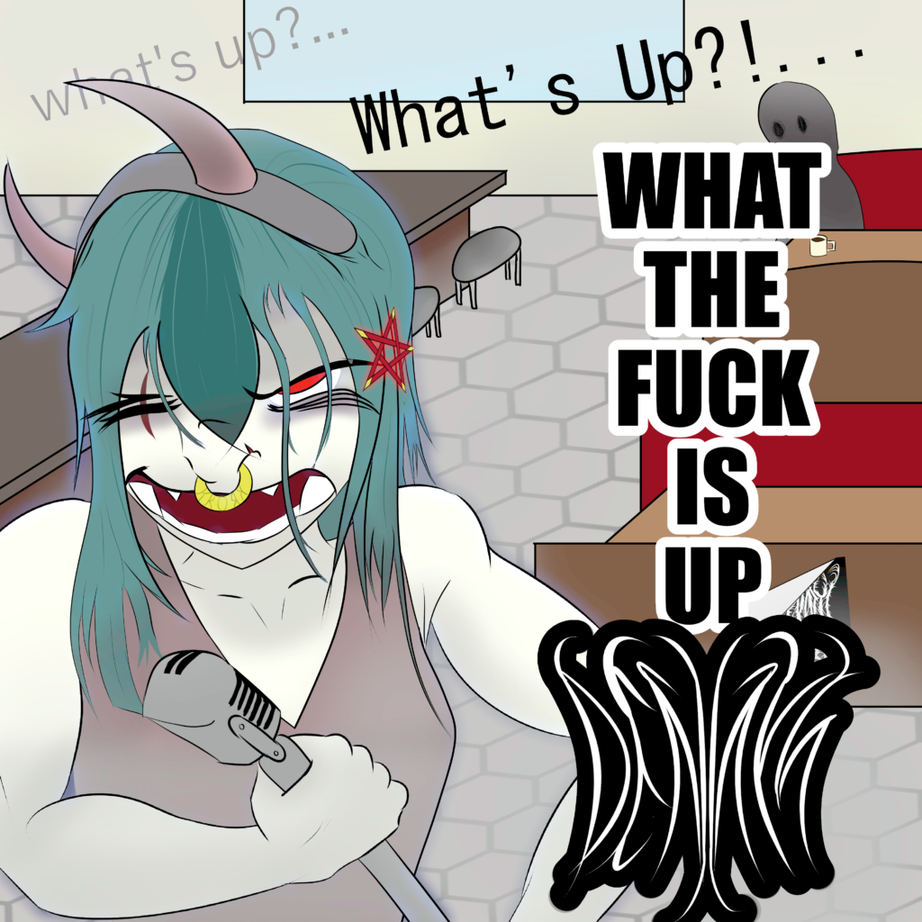 Orcsune giving a performance in Denny's.