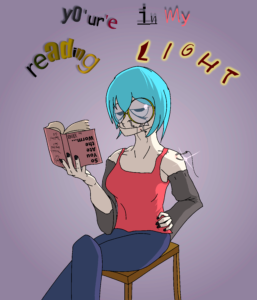 Orcsune trying to read.