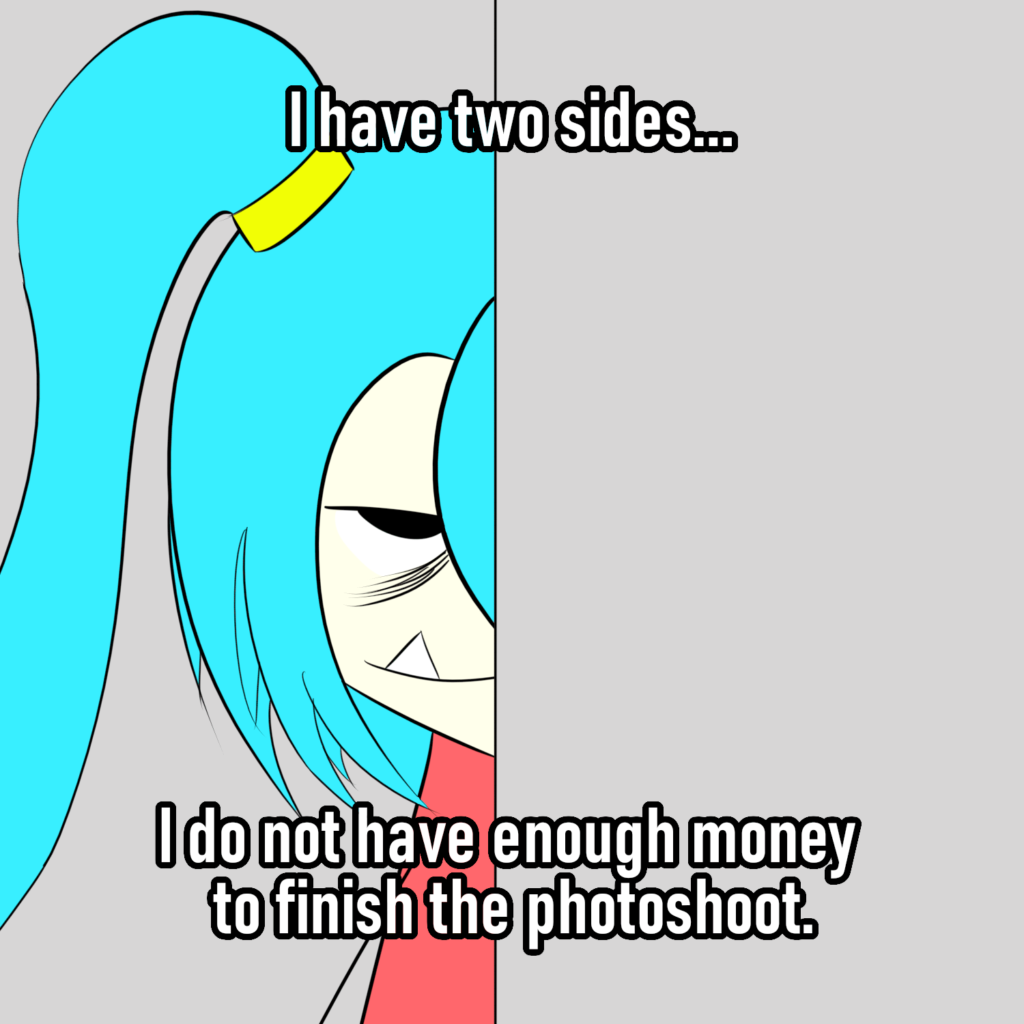 Orcsune could not finish the photoshoot.