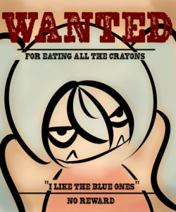 Orcsune on a wanted poster.