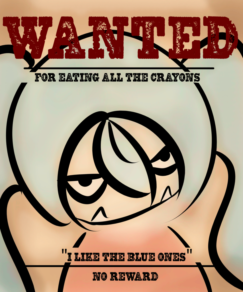 Orcsune on a wanted poster.